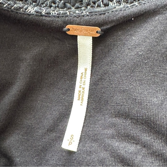 Free People Lady Pucker Scoop Back Dress Bodycon Black Size Small - Picture 10 of 11